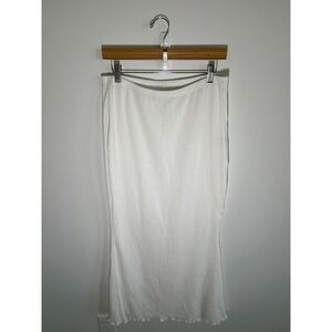 Boho‎ Cottage Coastal Forest Fairy Womens Maxi Skirt XL White Festival